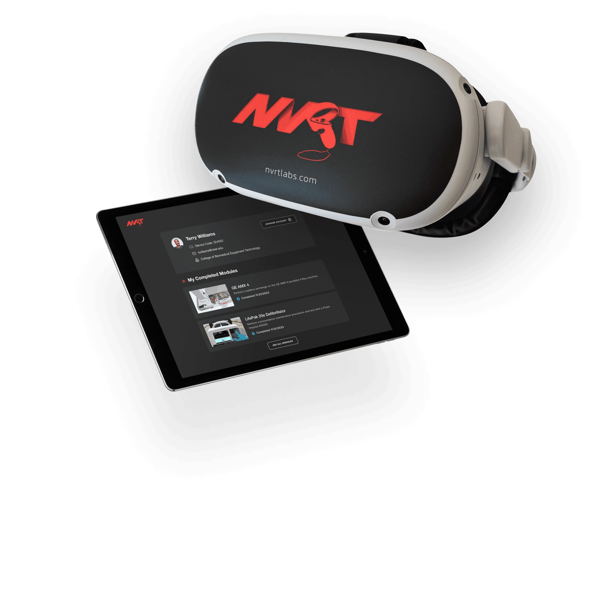 NVRT Headset and Dashboard